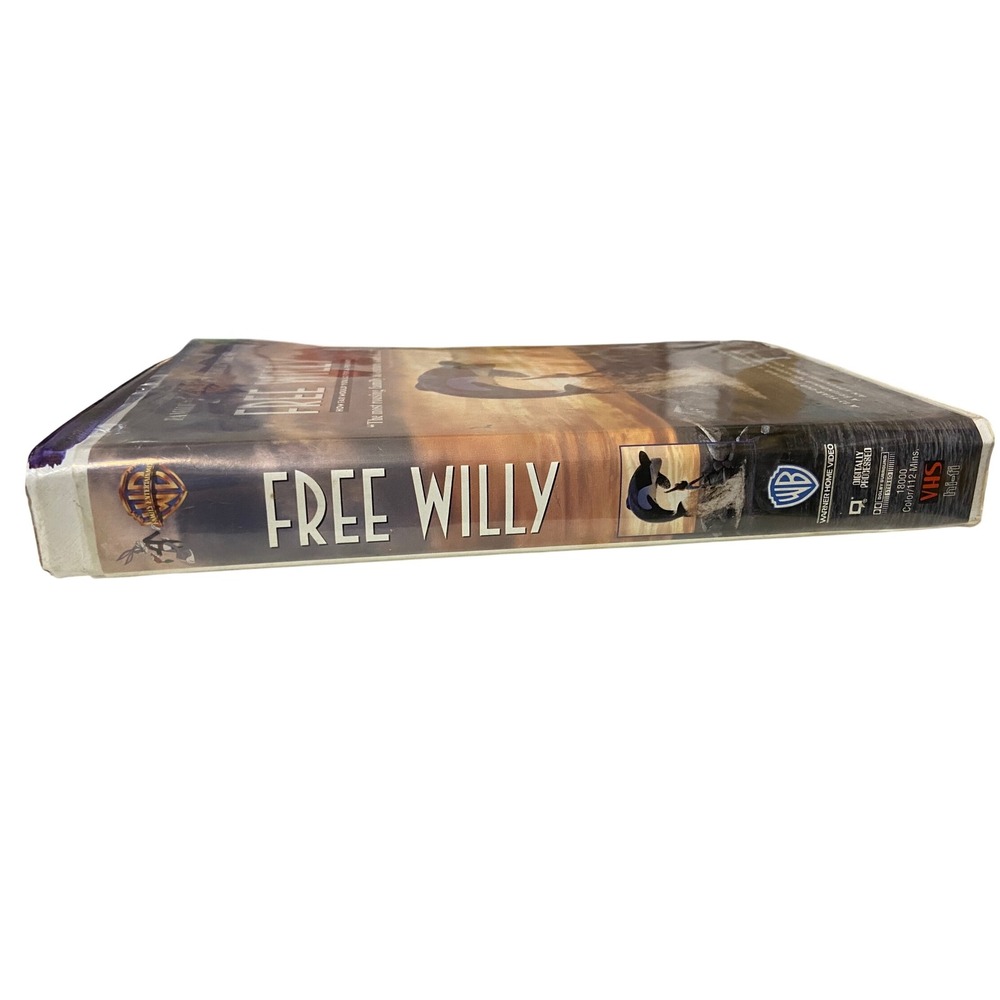 Warner Bros Free Willy VHS Tape 1993 Orca Movie Family Adventure Vintage PG OS - Picture 3 of 6